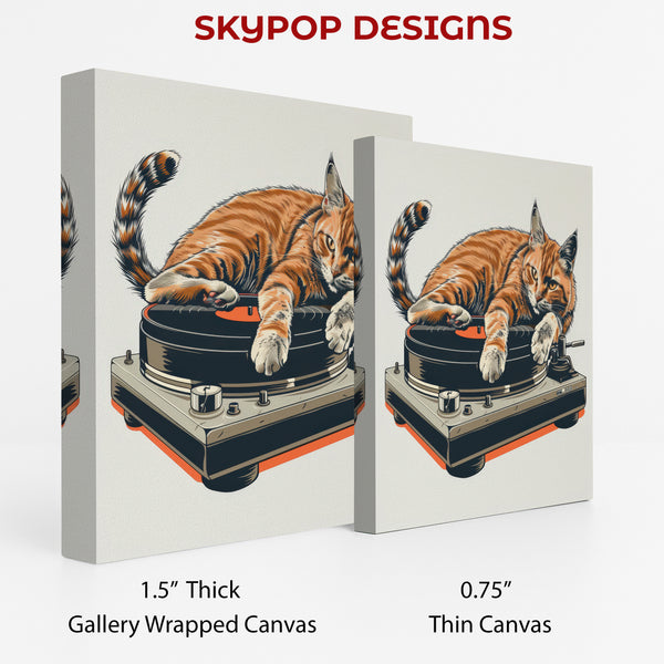 Cat DJ Vinyl Art - View 2