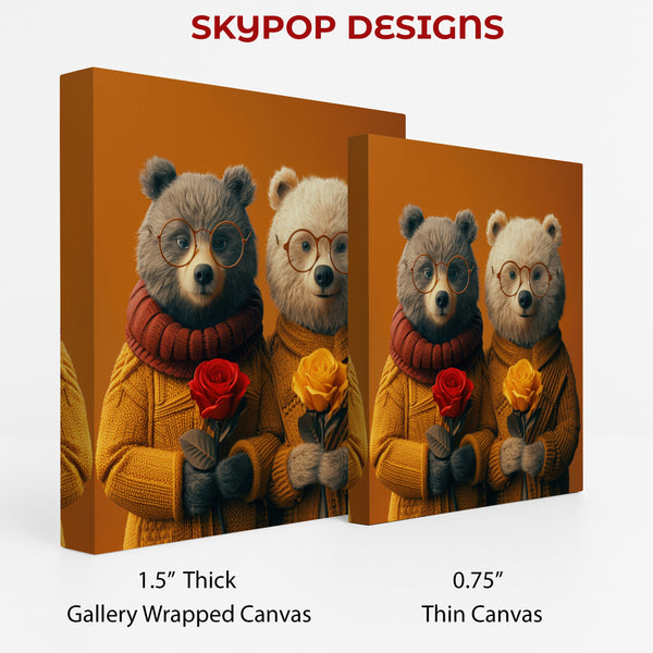 Bear with Roses Art - View 2