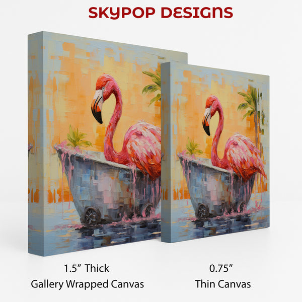 Flamingo Bathtub Art - View 2