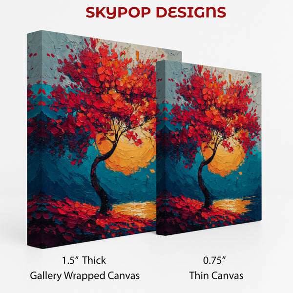 Vibrant Autumn Tree Art - View 2