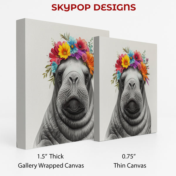 Walrus Floral Crown Art - View 2