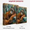 Orangutan Portrait Art - View 2