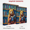 Bear Reading Books Art - View 2