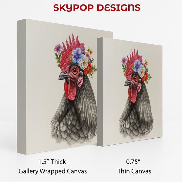Rooster Flower Crown Art - View 2