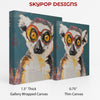 Lemur with Glasses Art - View 2