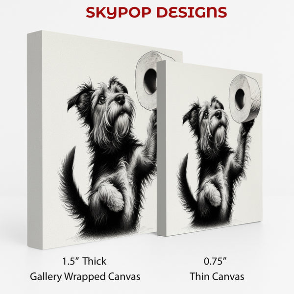 Miniature Schnauzer Toilet Paper Art - View 2