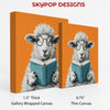 Sheep Reading Art - View 2