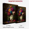 Vintage Floral Vase Art - View 2