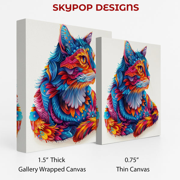 Psychedelic Cat Art - View 2