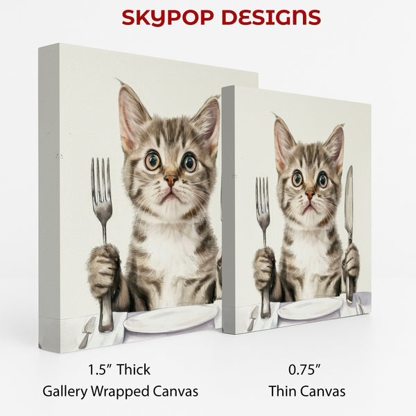 Kitten Dinner Art - View 2