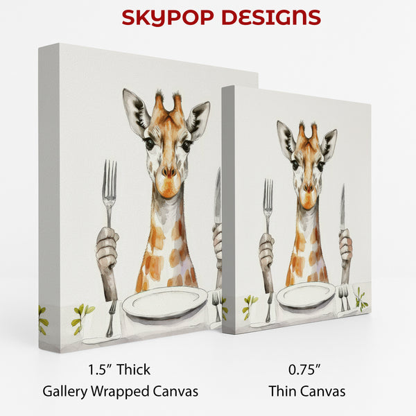 Giraffe Dining Art - View 2