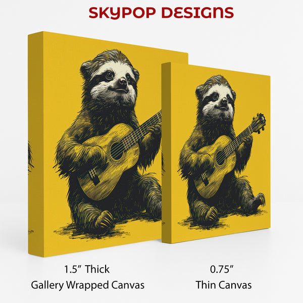 Sloth Guitar Art - View 2