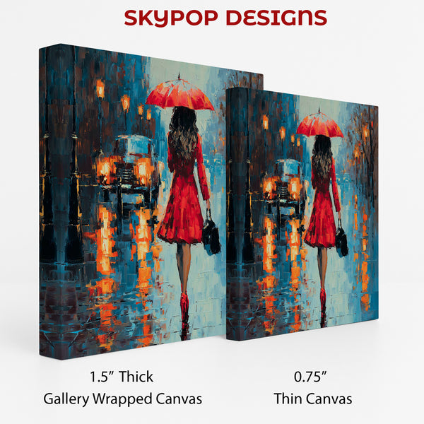 Rainy City Evening Art - View 2