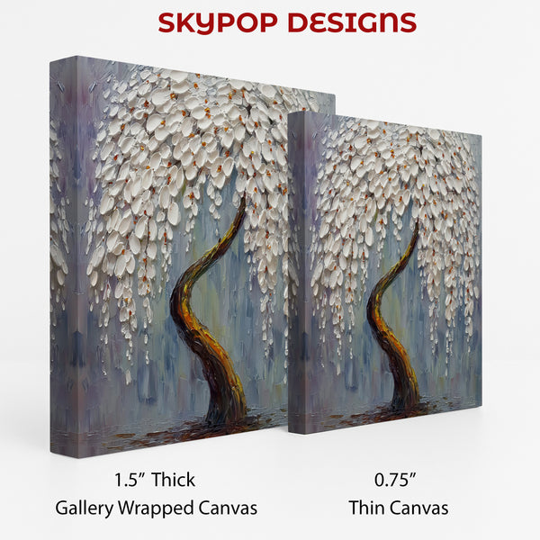 White Blossom Tree Art - View 2