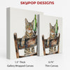 Cat Holding Green Bottle Art - View 2