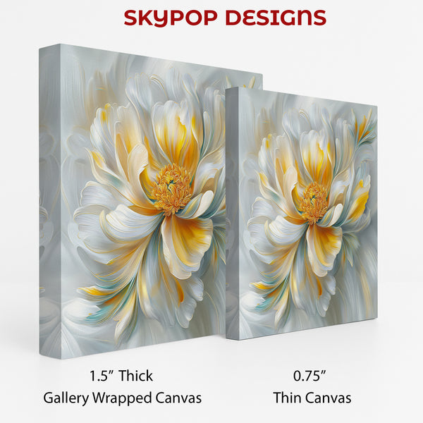 Golden Peony Bloom Art - View 2