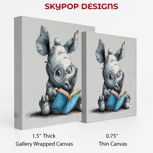 Rhino Reading Art - View 2
