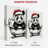 Panda Christmas Bath Art - View 2