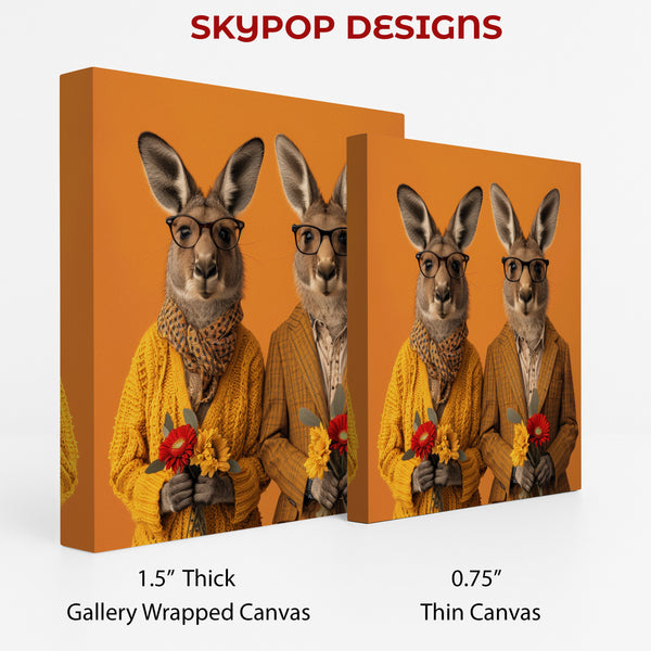 Kangaroo Couple Art - View 2