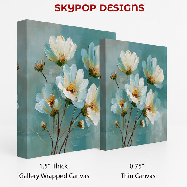 White Flowers Art - View 2