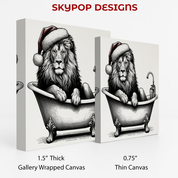 Lion Christmas Bath Art - View 2