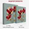 Red Floral Art - View 2
