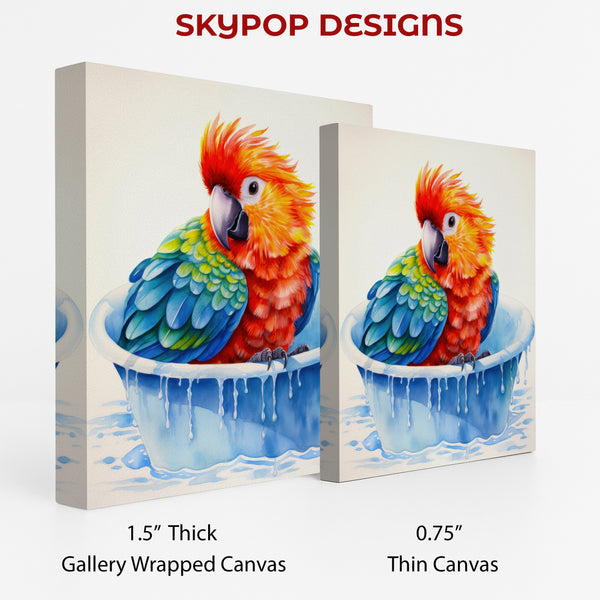 Parrot Bath Time Art - View 2
