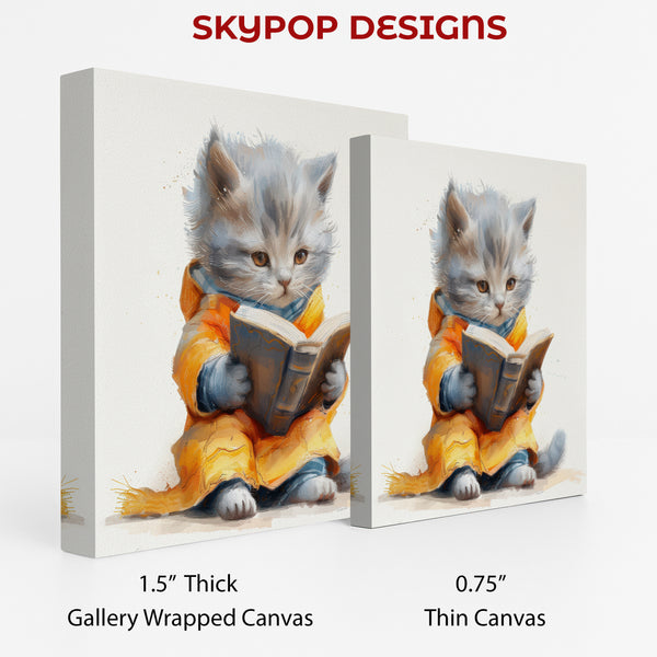 Cat Reading Art - View 2
