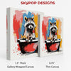 Raccoon Bath Splash Art - View 2