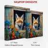 Fox Peeking Window Art - View 2