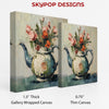 Rose Bouquet Teapot Art - View 2