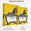Zebra Bathtime Splash Art - View 2