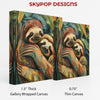 Sloth Hug Art - View 2