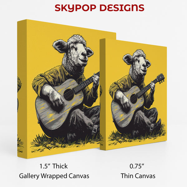Sheep Guitar Art - View 2