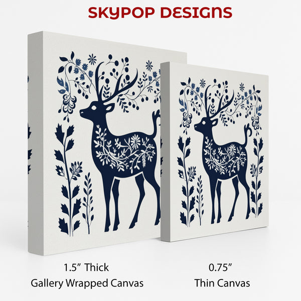 Floral Deer Art - View 2