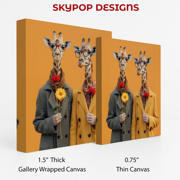Giraffe Couple Art - View 2