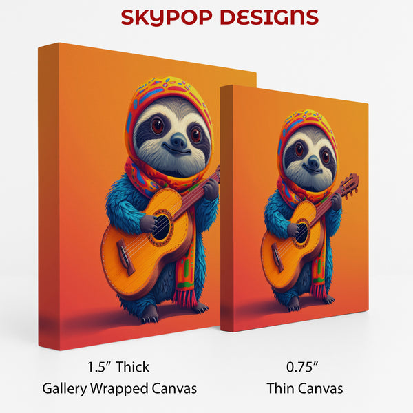 Sloth Jamming Out Art - View 2