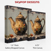 Vintage Teapot With Roses Art - View 2