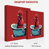 Rooster Bath Time Art - View 2