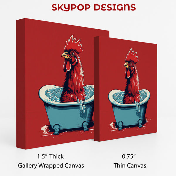 Rooster Bath Time Art - View 2