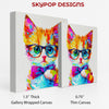 Dapper Cat With Glasses Art - View 2