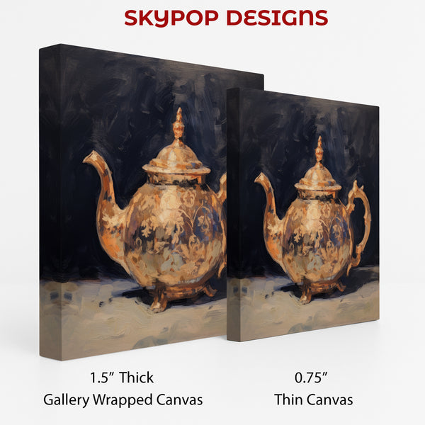 Ornate Teapot Kitchen Art - View 2
