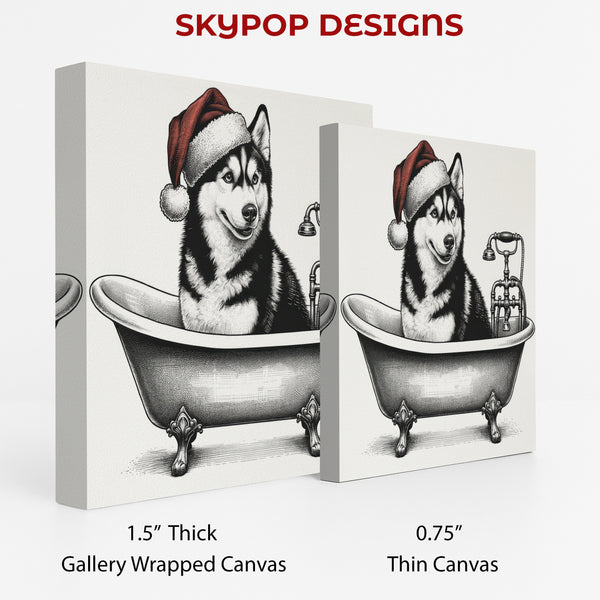 Siberian Husky Bath Art - View 2