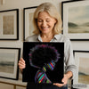Rainbow Streaks Afro Woman Art - View 3