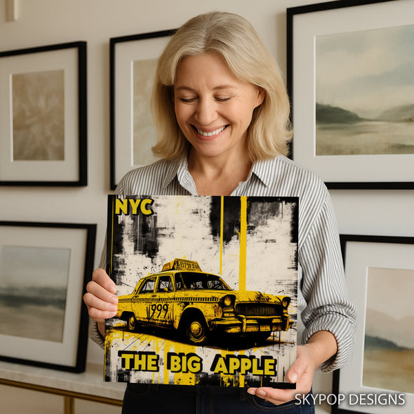 NYC Yellow Cab The Big Apple Art - View 3