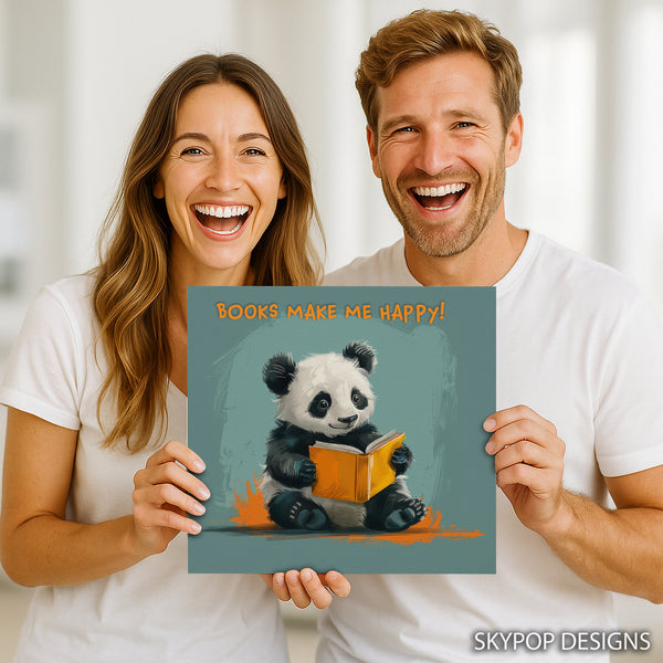 Panda Reading Book Art - View 3