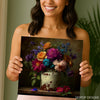 Vintage Floral Vase Art - View 3