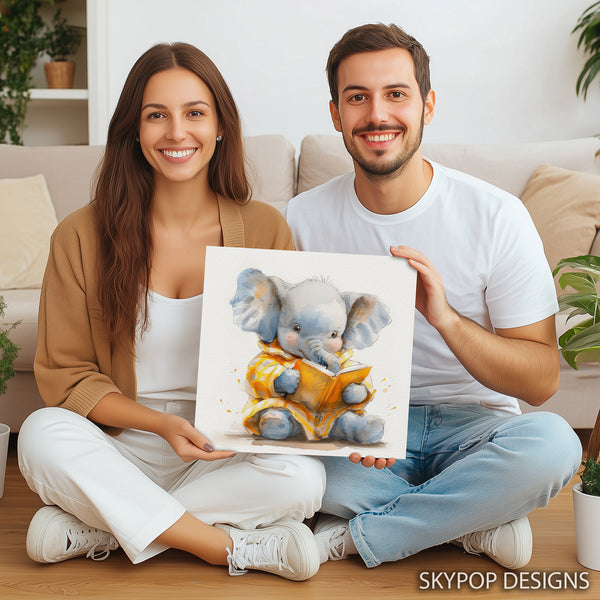 Elephant Reading Art - View 3