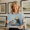 Vintage Bicycle Flower Basket Art - View 3