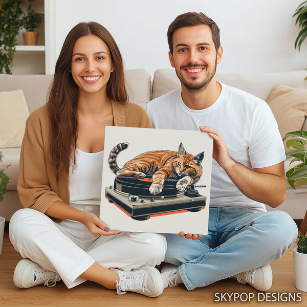 Cat DJ Vinyl Art - View 3